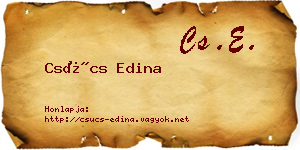 Csúcs Edina névjegykártya