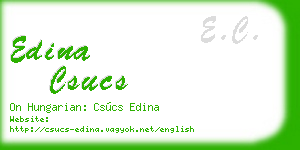 edina csucs business card