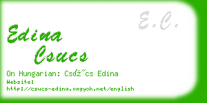 edina csucs business card
